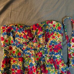 Halter/Strapless Floral Dress